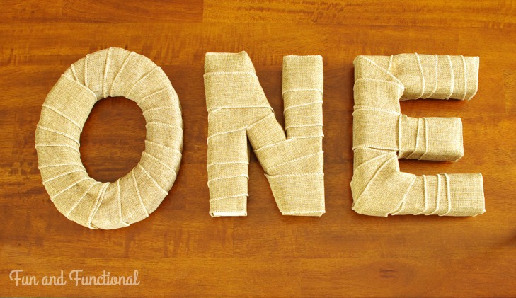 Cereal Box, Decorative Letters, DIY, First Birthday, Burlap
