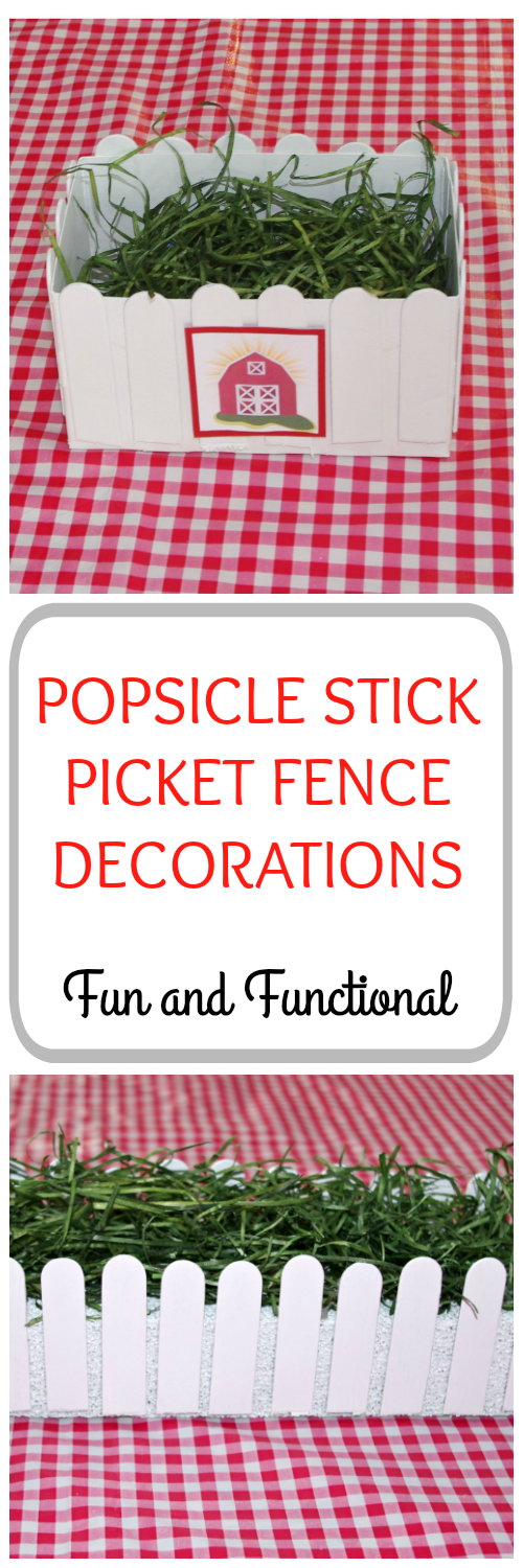 Farm, Birthday Party, Farm Theme, DIY, First Birthday, Popsicle Stick, Picket Fence, Decoration