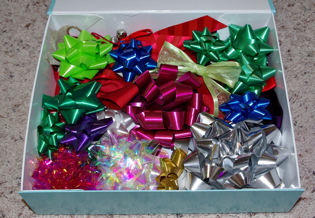 Organizing, Ribbon, Bows, Gift Bag, Cereal Box, Gift Wrapping Supplies, Organizing with Cereal Boxes