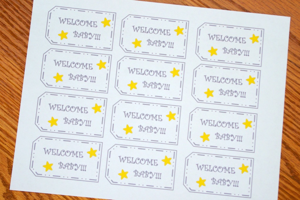 Welcome Baby, Welcome Baby Tags, Baby Gift Printable, Free Printable, Free Printables, Printable, Printables, Baby Gift Tag Labels, Organized Gift Tags