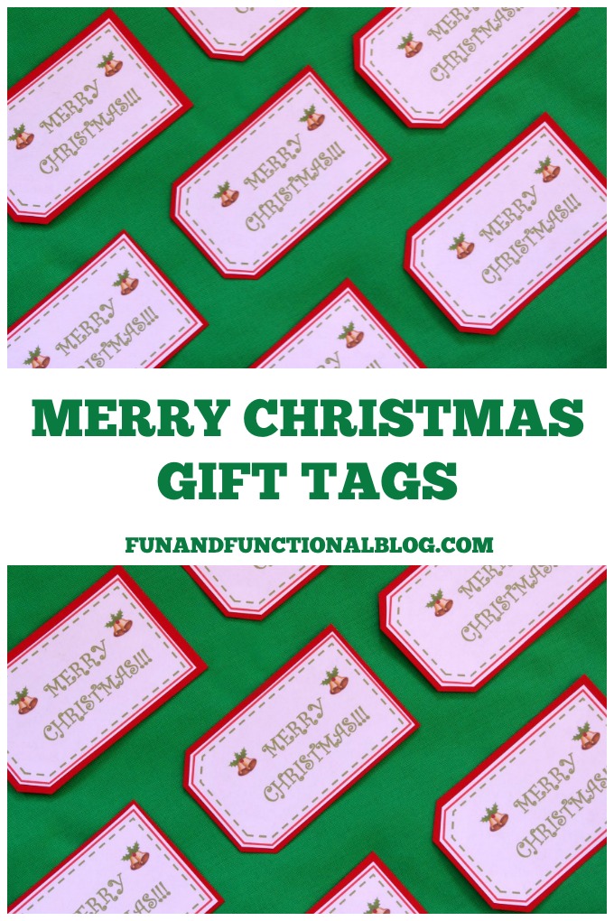 Check out this post to snag some free printable Merry Christmas tags! These gift tags will look beautiful on any Christmas present! | #gift #gifttag #printable #funandfunctionalblog