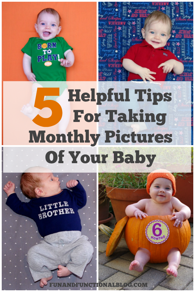 Everyone wants to have cute pictures of their baby! Check out this post to learn how to take even better monthly pictures of your baby.| #monthlybabyphoto #monthlybaby #monthlybabypics #babymonthlyphotos #monthlybabyphotos #funandfunctionalblog