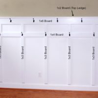 ALL OF THE DETAILS FOR THE BOARD AND BATTEN ENTRYWAY WALL WITH HOOKS